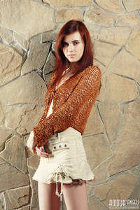 Cute redhead posing nude