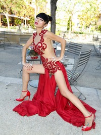 Bai Ling Posing Outdoor