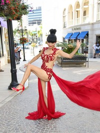 Bai Ling Posing Outdoor