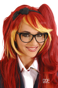 Alexis Brill Cosplay Schoolgirl Chick
